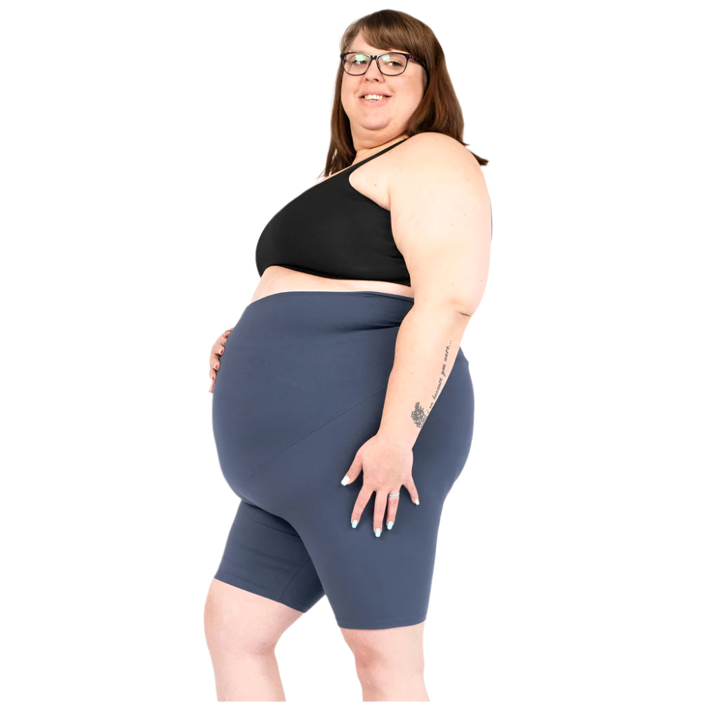 SweetLegs Maternity Biker Shorts (Seaside)-Apparel-SweetLegs--babyandme.ca