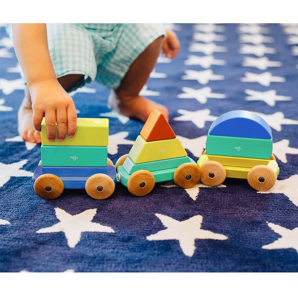 Tegu Magnetic Shape Train (Big Top)-Toys & Learning-Tegu-025722 BT-babyandme.ca