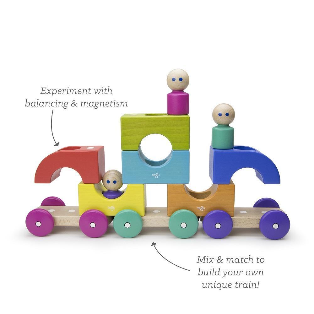 Tegu Magnetic Tram (Rainbow)-Toys & Learning-Tegu-027589 RB-babyandme.ca