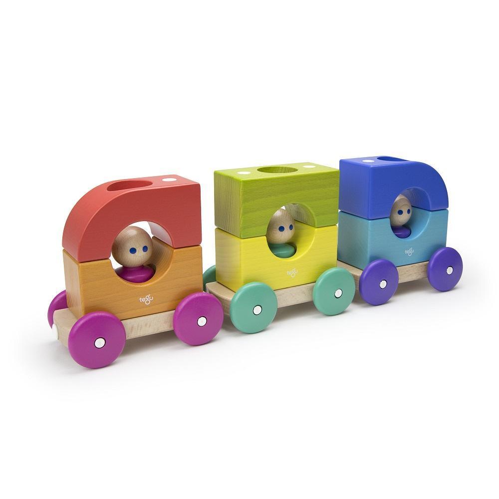 Tegu Magnetic Tram (Rainbow)-Toys & Learning-Tegu-027589 RB-babyandme.ca