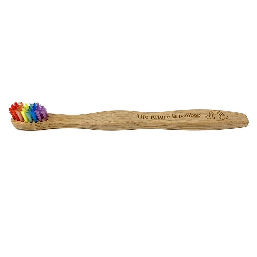 The Future Is Bamboo Kids Toothbrush (Rainbow)-Bath-The Future Is Bamboo-027503 RB-babyandme.ca