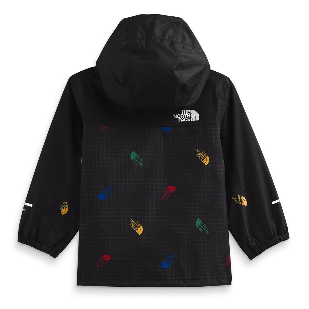 The North Face Baby Antora Rain Jacket (TNF Black Tossed Logo Grid)-Apparel-The North Face--babyandme.ca