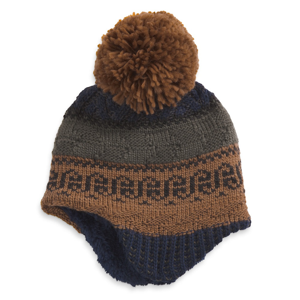 The North Face Baby Fair Isle Earflap Beanie (Toasted Brown/Multi)-Apparel-The North Face--babyandme.ca
