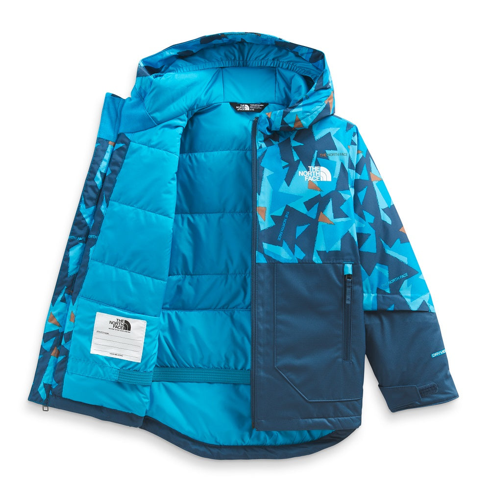 The North Face Kids Freedom Insulated Jacket (Acoustic Blue Triangle Camo Print) - FINAL SALE-Apparel-The North Face--babyandme.ca