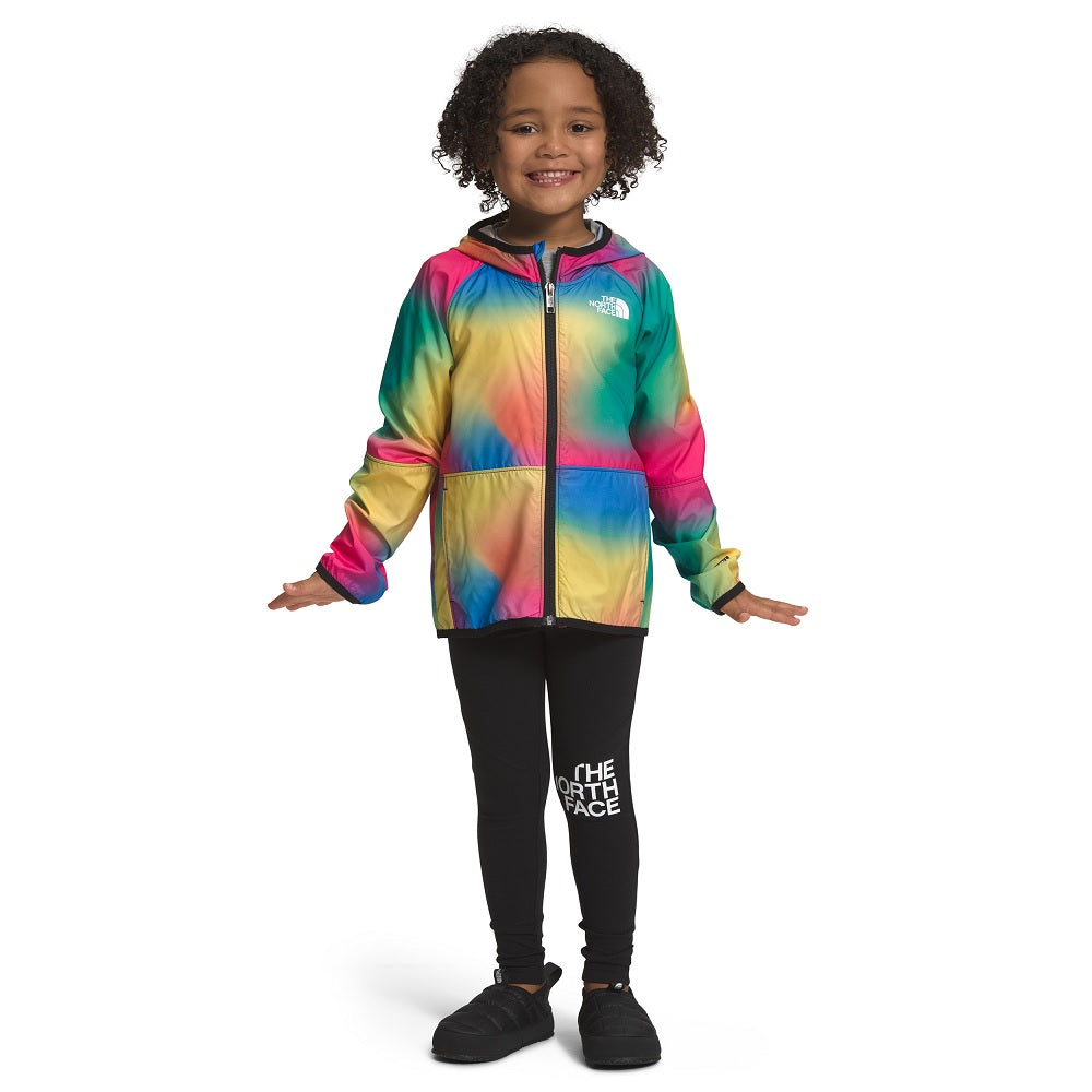 The North Face Kids' Never Stop Hooded Wind Jacket (Super Sonic Blue Colour Gradient)-Apparel-The North Face--babyandme.ca