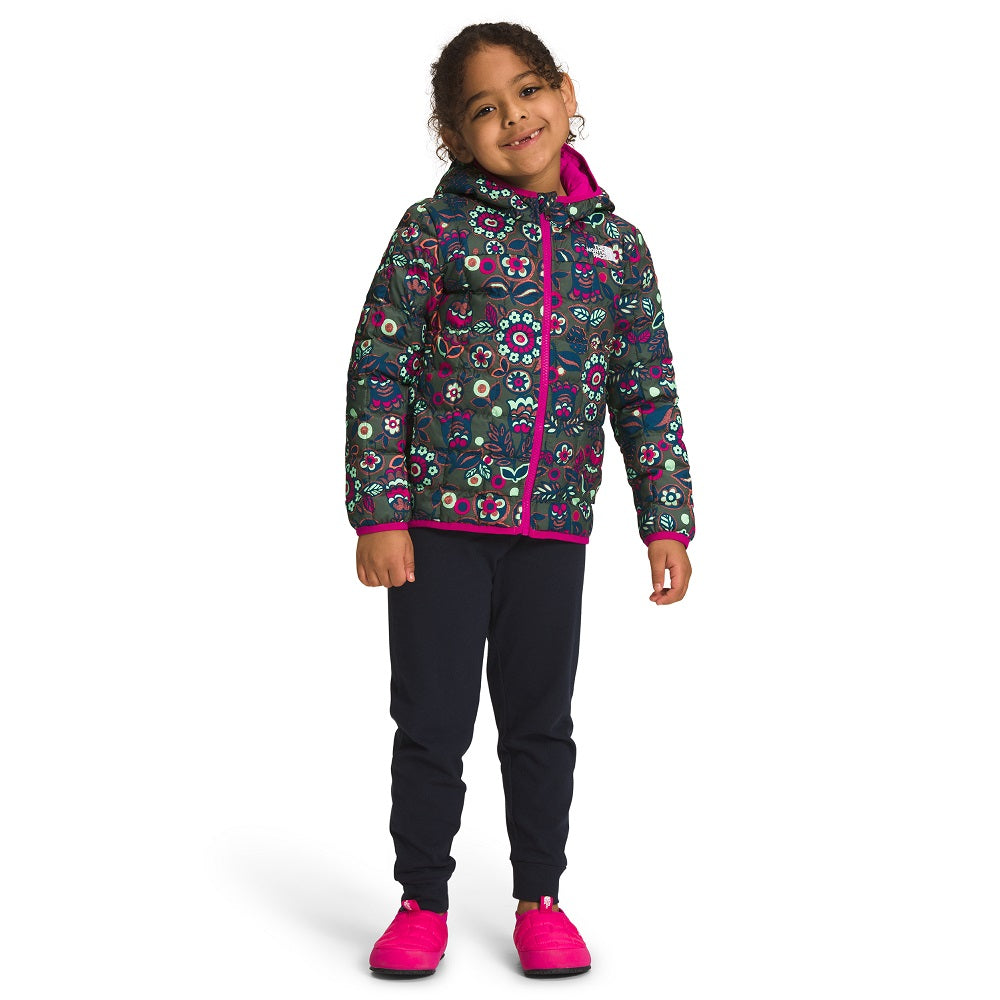 The North Face Kids Thermoball Eco Hoodie Jacket (Thyme TNF Forest Floral Print) - FINAL SALE-Apparel-The North Face--babyandme.ca