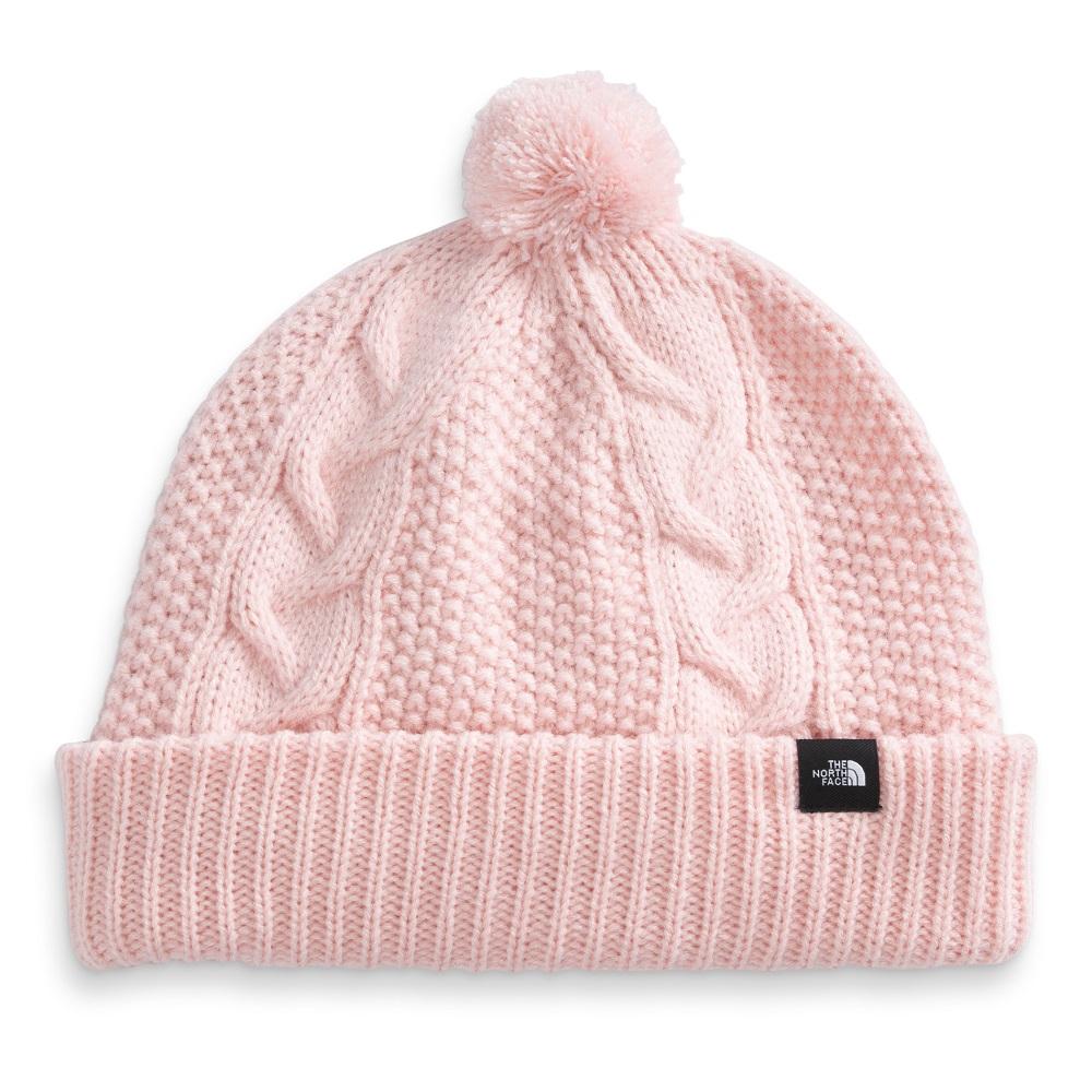 The North Face Littles Cable Minna Beanie (Peach Pink)-Apparel-The North Face--babyandme.ca