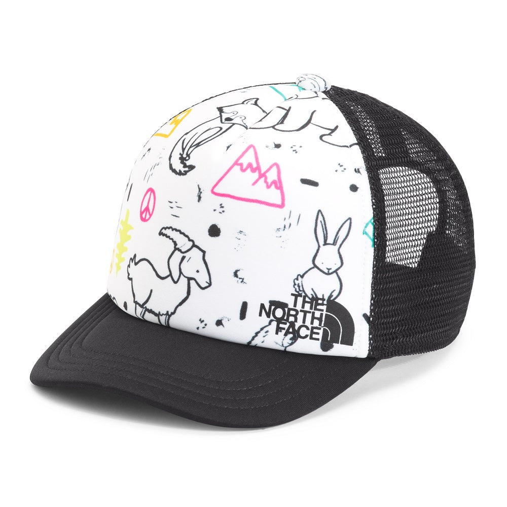 The North Face Littles Trucker Hat (TNF White Critter Camp Print)-Apparel-The North Face--babyandme.ca