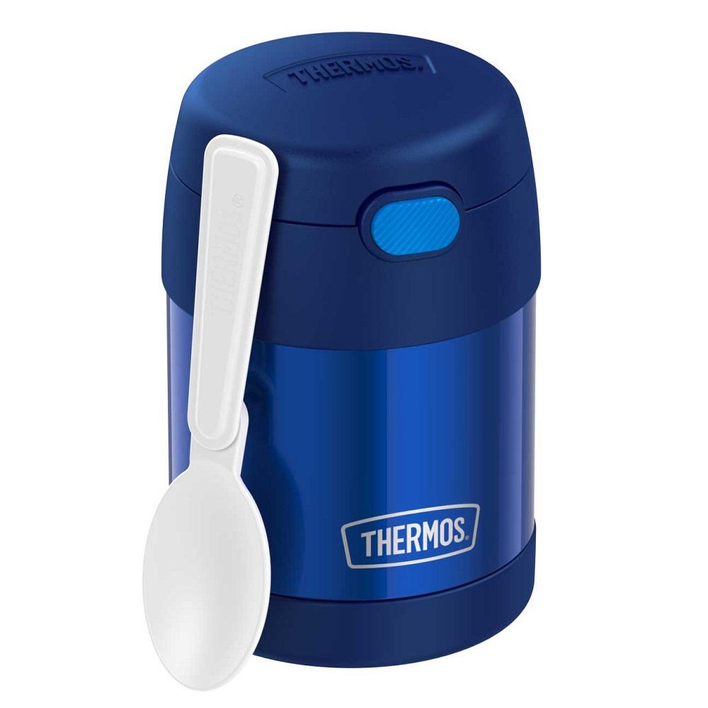 Thermos FUNtainer Stainless Steel Food Jar 10oz (Navy)-Feeding-Thermos-030026 NY-babyandme.ca