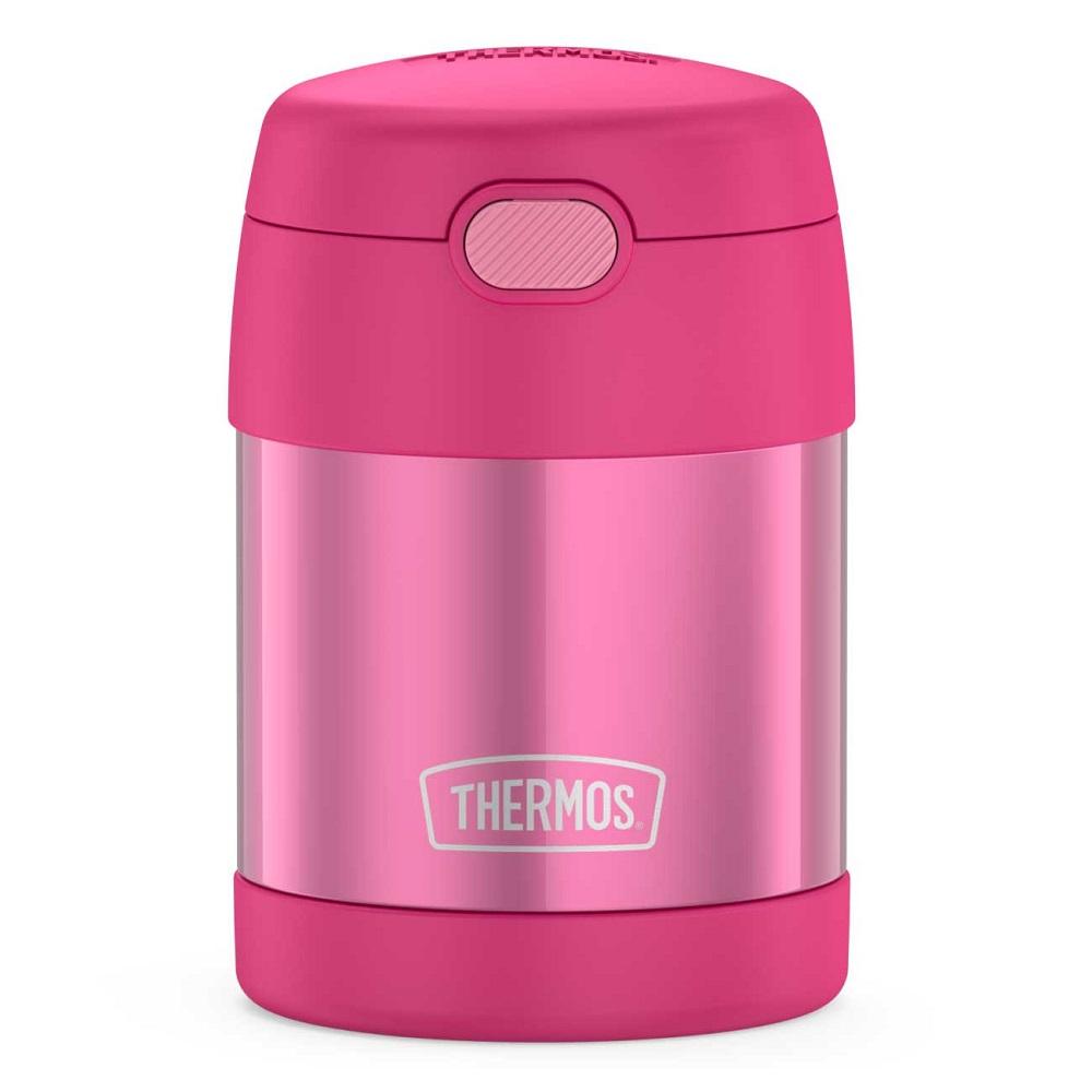 Thermos FUNtainer Stainless Steel Food Jar 10oz (Pink)-Feeding-Thermos-030026 PK-babyandme.ca