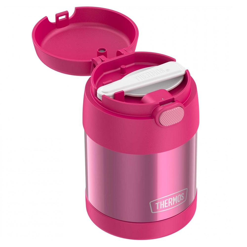 Thermos FUNtainer Stainless Steel Food Jar 10oz (Pink)-Feeding-Thermos-030026 PK-babyandme.ca