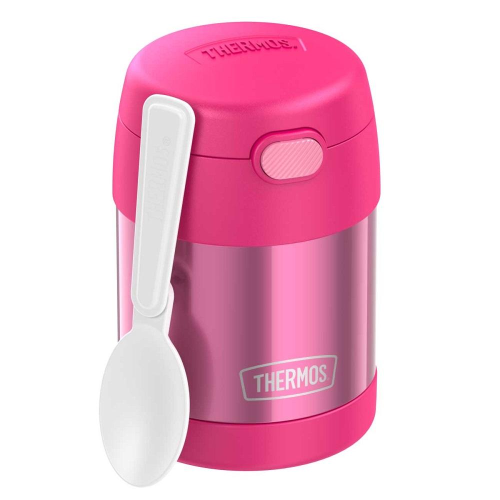 Thermos FUNtainer Stainless Steel Food Jar 10oz (Pink)-Feeding-Thermos-030026 PK-babyandme.ca