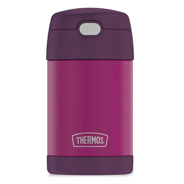 Thermos FUNtainer Stainless Steel Food Jar & Spoon 16oz (Red Violet)-Feeding-Thermos-027664 RV-babyandme.ca