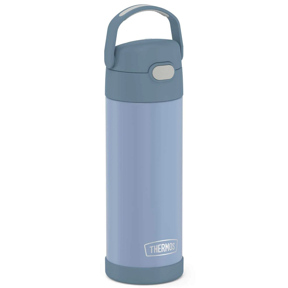 Thermos FUNtainer Stainless Steel Water Bottle with Spout 16oz (Denim Blue)-Feeding-Thermos-011227 DB-babyandme.ca