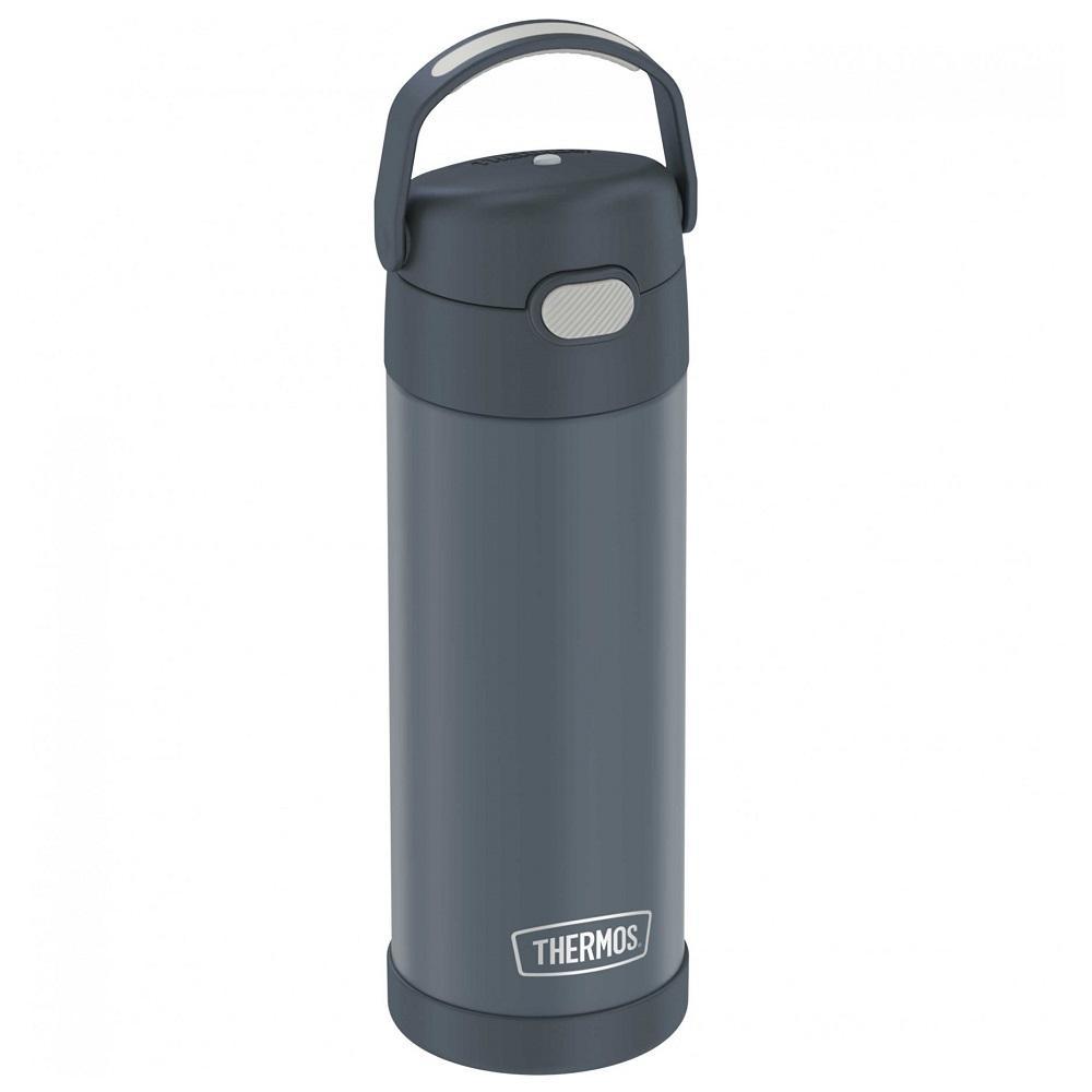 Thermos FUNtainer Stainless Steel Water Bottle with Spout 16oz (Stone Slate)-Feeding-Thermos-011227 SS-babyandme.ca