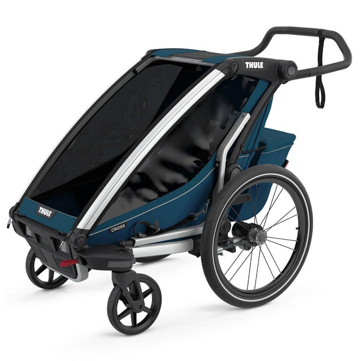 Thule Chariot Cross (Majolica Blue/Aluminum)-Gear-Thule-025133 MB-babyandme.ca