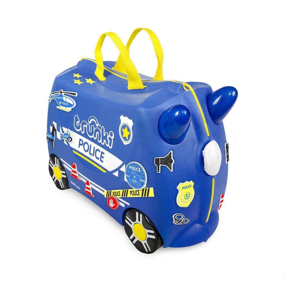 Trunki Ride-On Suitcase (Percy the Police Car)-Toys & Learning-Trunki-011089 PP-babyandme.ca