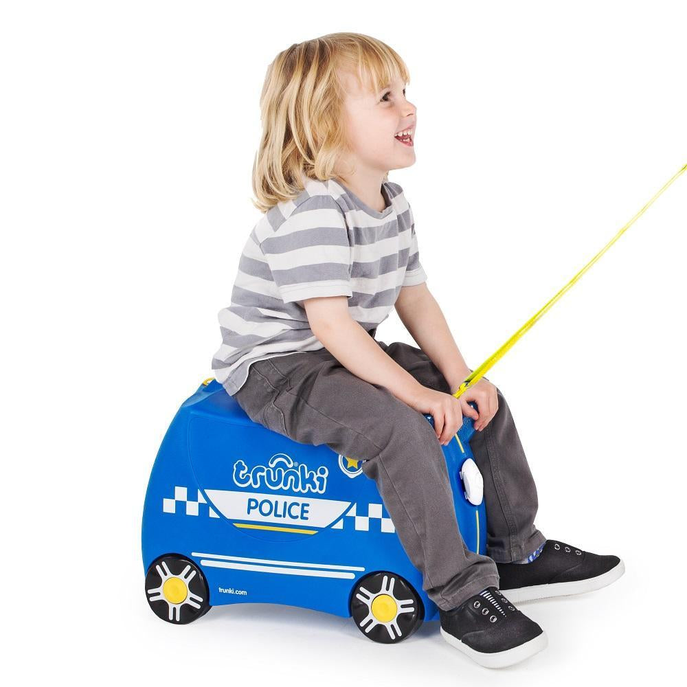 Trunki Ride-On Suitcase (Percy the Police Car)-Toys & Learning-Trunki-011089 PP-babyandme.ca