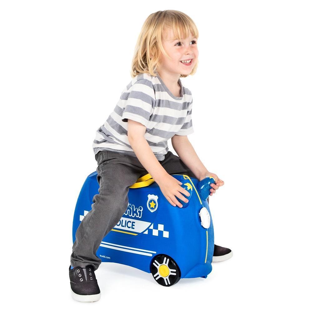 Trunki Ride-On Suitcase (Percy the Police Car)-Toys & Learning-Trunki-011089 PP-babyandme.ca