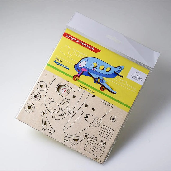 UGears 4Kids Colouring Model (Airplane) - FINAL SALE-Toys & Learning-UGears-031120 AP-babyandme.ca