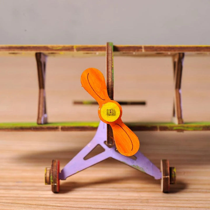 UGears 4Kids Colouring Model (Biplane) - FINAL SALE-Toys & Learning-UGears-031120 BP-babyandme.ca