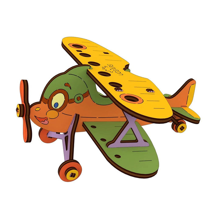 UGears 4Kids Colouring Model (Biplane) - FINAL SALE-Toys & Learning-UGears-031120 BP-babyandme.ca
