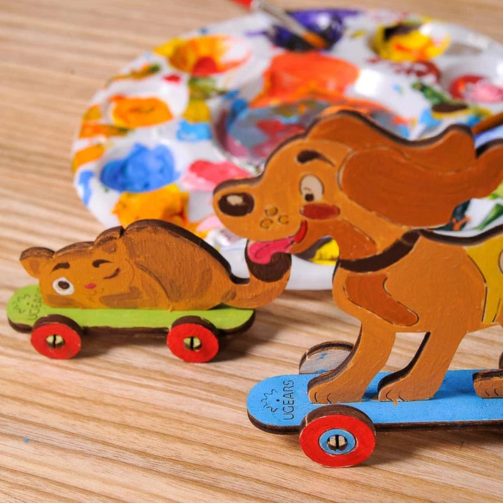 UGears 4Kids Colouring Model (Kitty & Puppy) - FINAL SALE-Toys & Learning-UGears-031120 KP-babyandme.ca