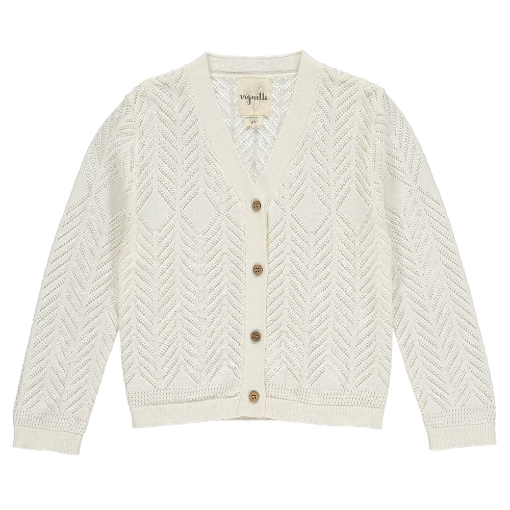 Vignette Kenzie Cardigan (Ivory)-Apparel-Vignette--babyandme.ca