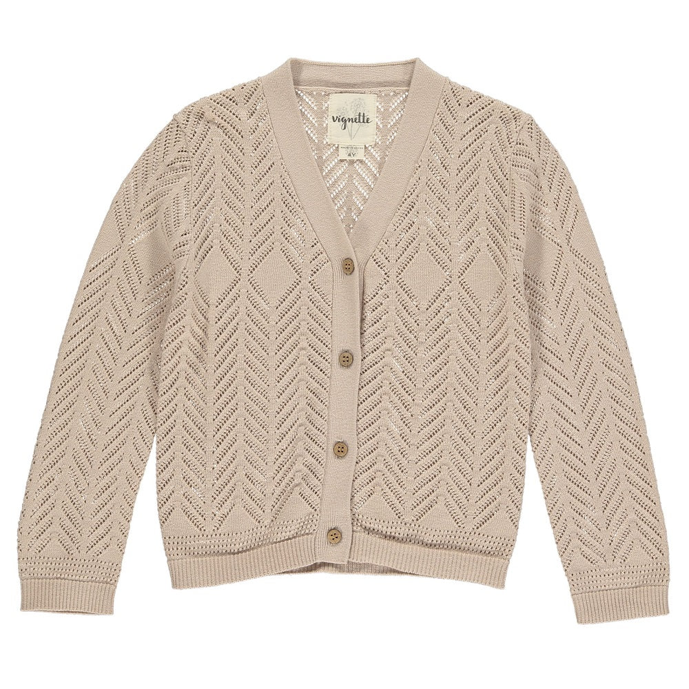 Vignette Kenzie Cardigan (Oatmeal)-Apparel-Vignette--babyandme.ca