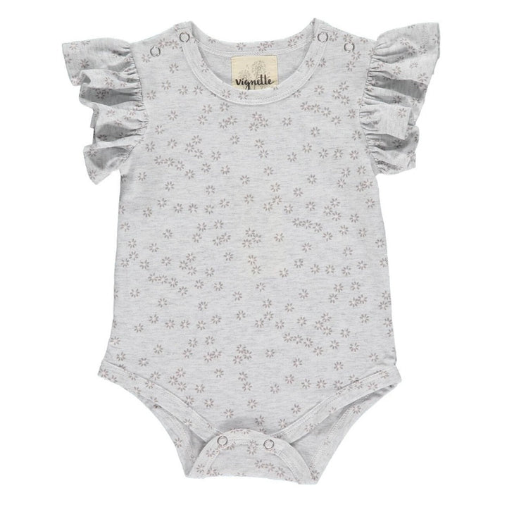 Vignette Triple Pack Onesies (Daisy Grey/Pink/Blue)-Apparel-Vignette--babyandme.ca