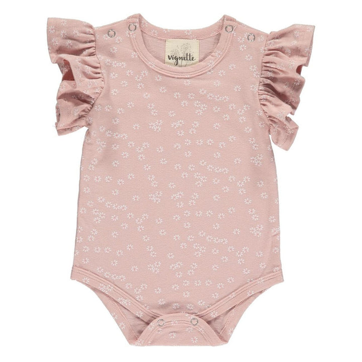 Vignette Triple Pack Onesies (Daisy Grey/Pink/Blue)-Apparel-Vignette--babyandme.ca