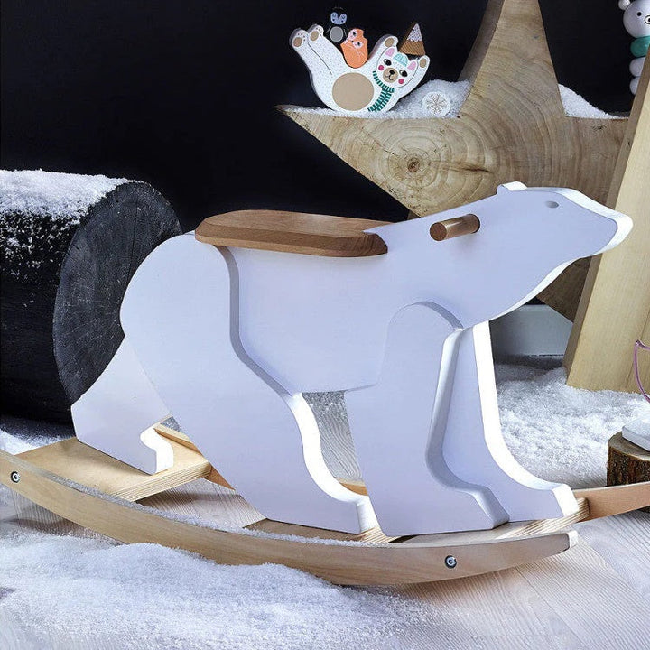 Vilac Pompon Polar Bear Rocker - IN STORE PICK UP ONLY-Toys & Learning-Vilac-031023-babyandme.ca