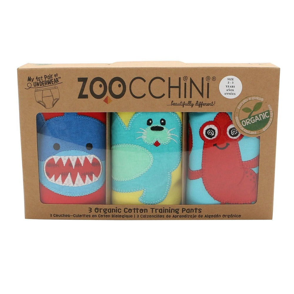 ZOOCCHINI Organic Potty Training Pants Set (Ocean Pals)-Bath-ZOOCCHINI--babyandme.ca