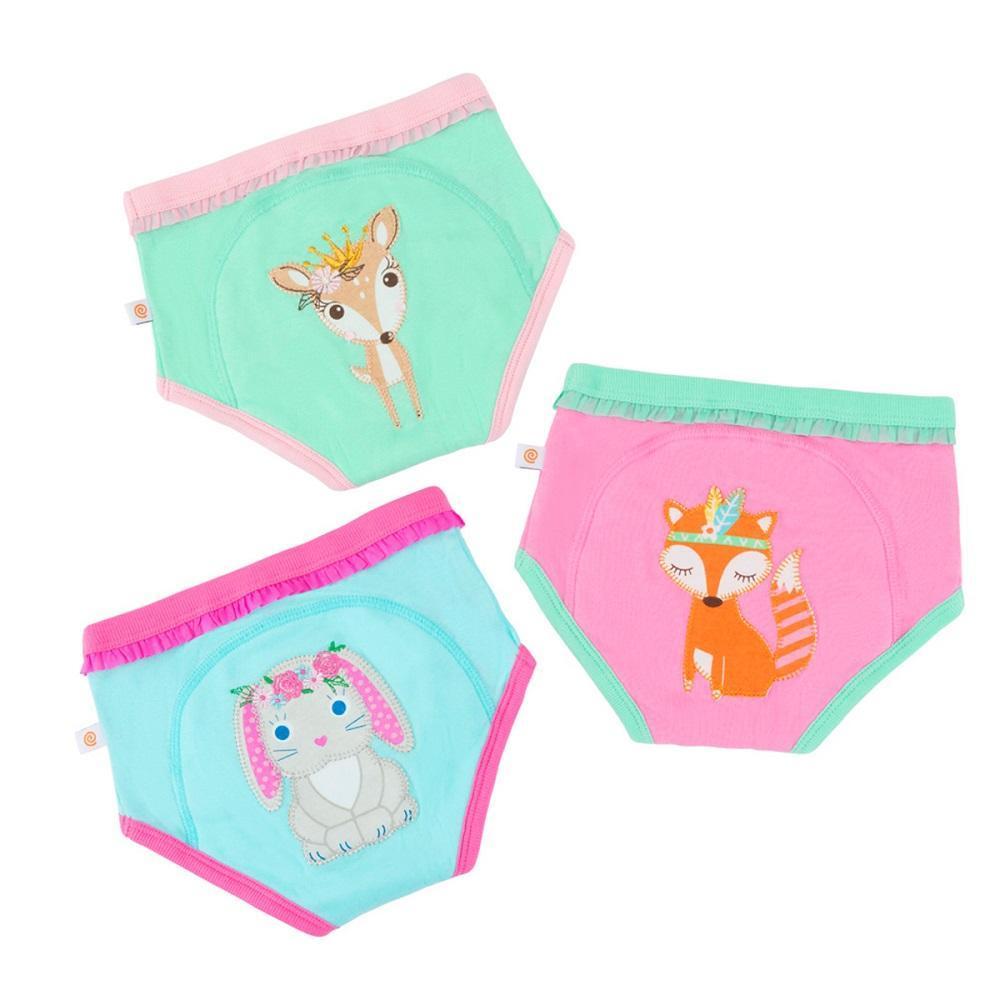 ZOOCCHINI Organic Potty Training Pants Set (Woodland Princesses)-Bath-ZOOCCHINI--babyandme.ca