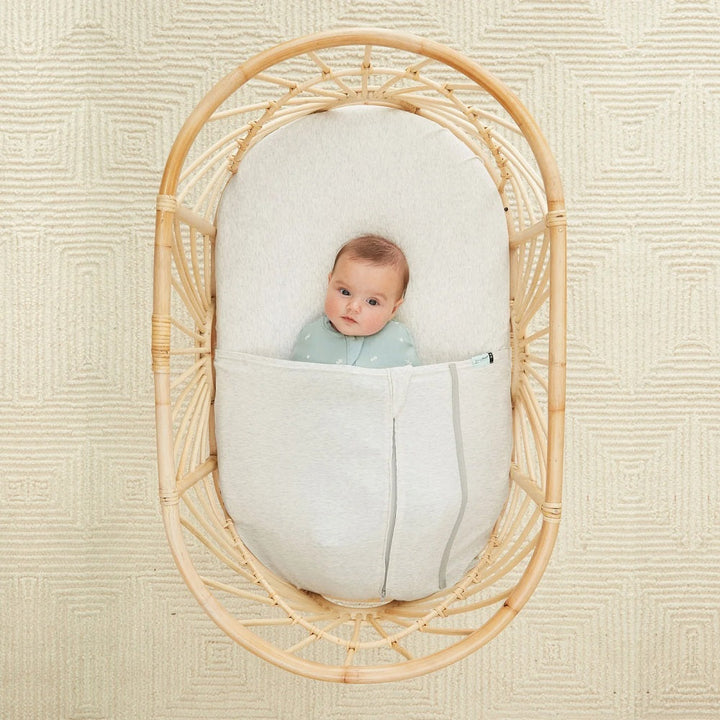 ergoPouch Bassinet Baby Tuck Sheet (Grey Marle)-Nursery-ergoPouch-031019 GM-babyandme.ca