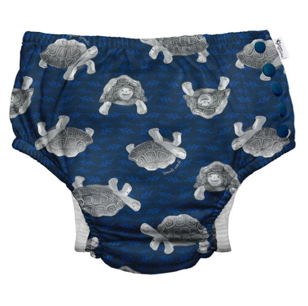 iPlay Eco Snap Swim Diaper (Navy Tortoise)-Apparel-iPlay--babyandme.ca