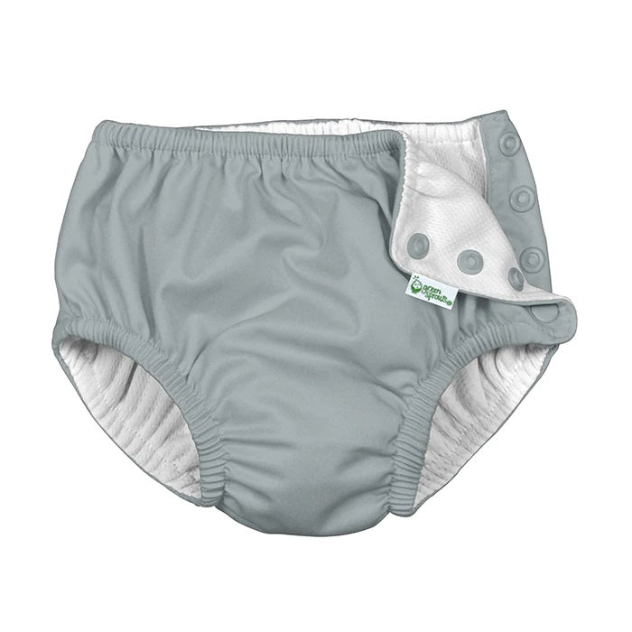 iPlay Snap Reusable Swim Diaper (Grey)-Apparel-iPlay--babyandme.ca