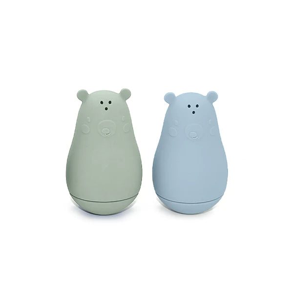 noüka Bear Bath Toys (Leaf/Lily Blue)-Toys & Learning-noüka-031733 LF-babyandme.ca
