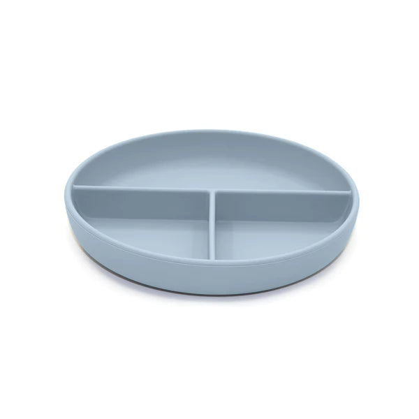 noüka Divided Suction Plate (Lily Blue)-Feeding-noüka-031725 LB-babyandme.ca