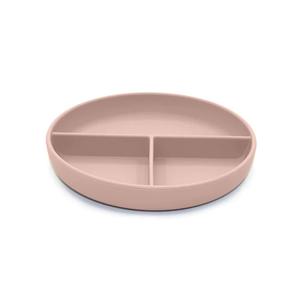 noüka Divided Suction Plate (Soft Blush)-Feeding-noüka-031725 SB-babyandme.ca