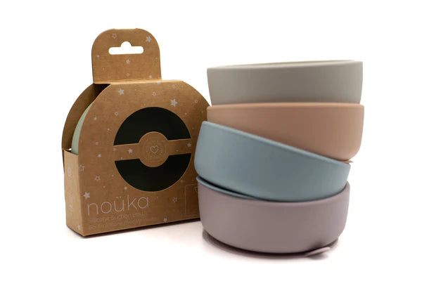 noüka Suction Bowl (Soft Blush)-Feeding-noüka-031723 SB-babyandme.ca