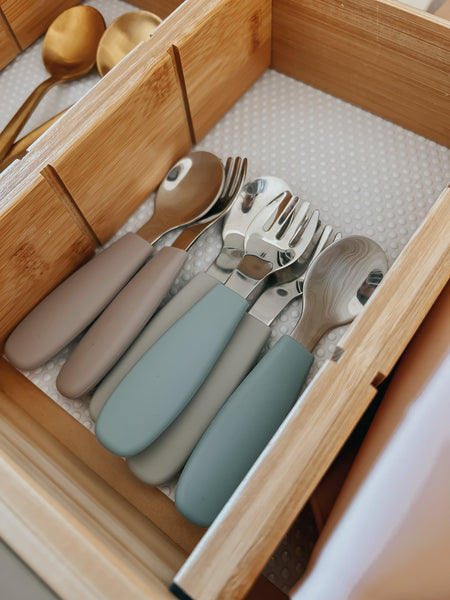 noüka Toddler Cutlery Set (Light Storm)-Feeding-noüka-031722 LS-babyandme.ca