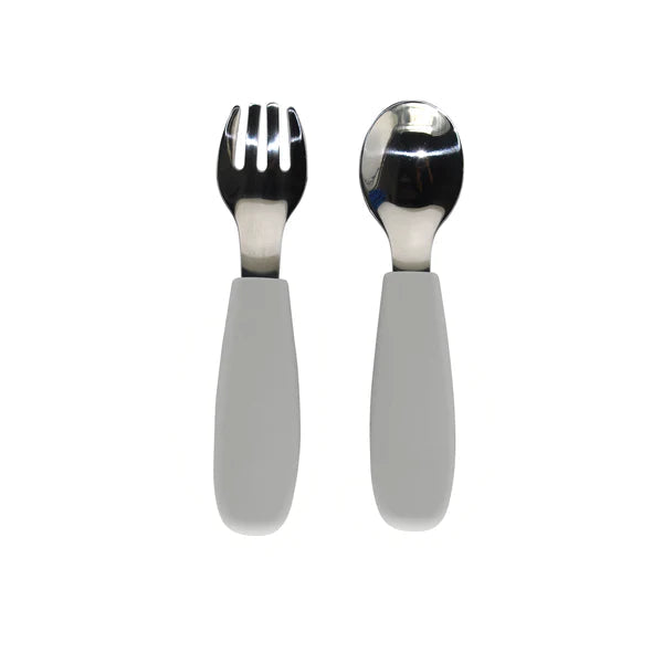 noüka Toddler Cutlery Set (Light Storm)-Feeding-noüka-031722 LS-babyandme.ca