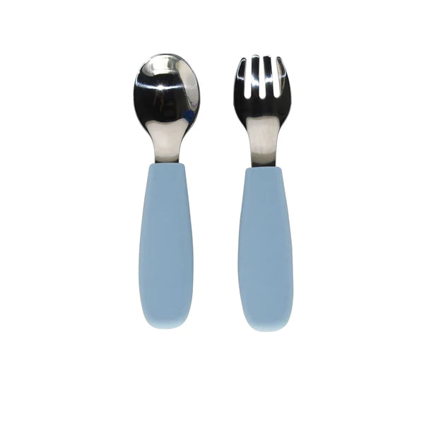 noüka Toddler Cutlery Set (Lily Blue)-Feeding-noüka-031722 LB-babyandme.ca